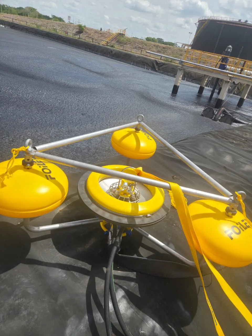 Instalación en fosa con geomembrana